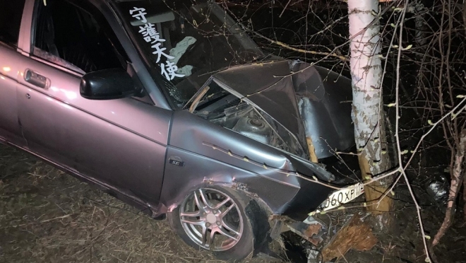 В Звениговском районе водитель «Лады Приора» врезался в дерево