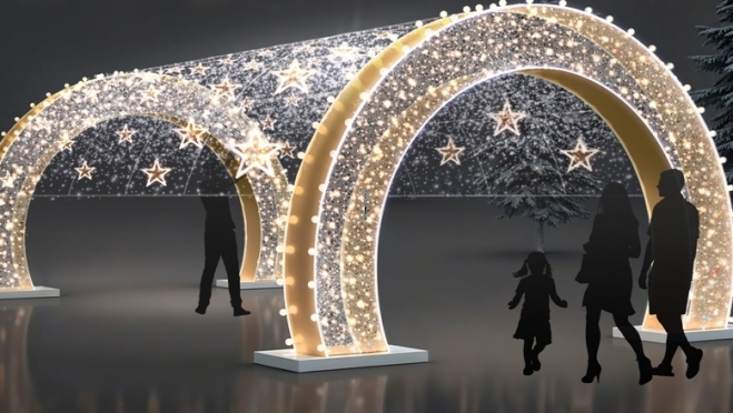 В новогоднем оформлении Йошкар-Олы будут использоваться световые арки