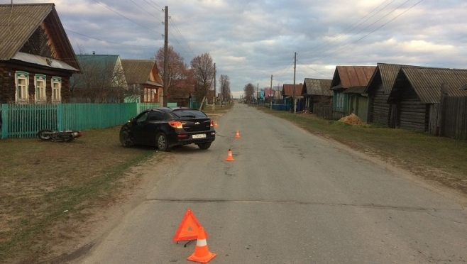 В Звениговском районе два подростка на мотоцикле попали в ДТП