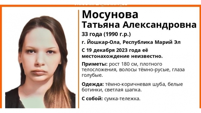 В Марий Эл с 19 декабря ищут пропавшую женщину