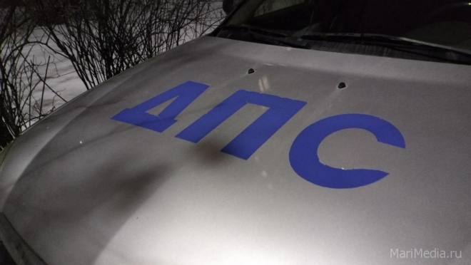 В Медведевском районе пассажирский автобус врезался в легковушку