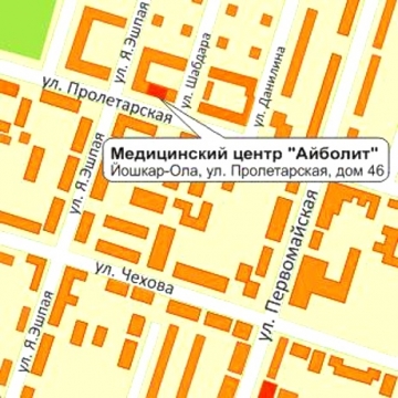 Схема проезда Медицинского центра на Пролетарской