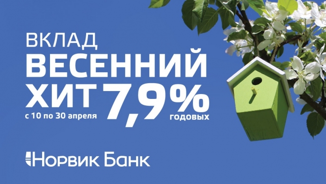 Откройте новый вклад с рекордной ставкой в «Норвик Банке»