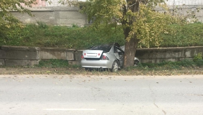 Житель Волжска на иномарке врезался в дерево