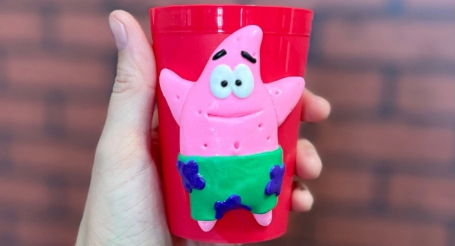 Декор стаканчика полимерной глиной