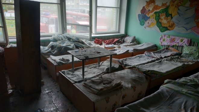 В Волжске в детском саду произошёл пожар в спальне ясельной группы