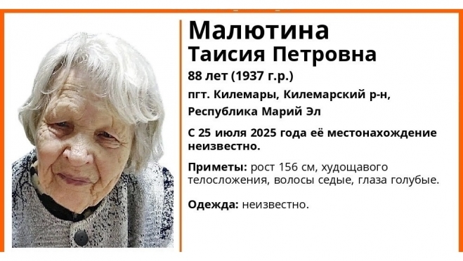 В Марий Эл всю ночь искали пропавшую 88-летнюю пенсионерку: поиски продолжаются