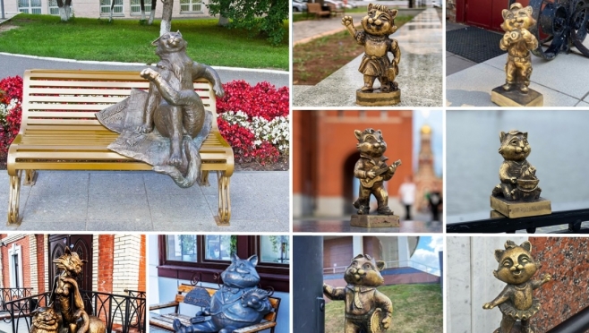 В Йошкар-Оле посчитали кошачьи скульптуры