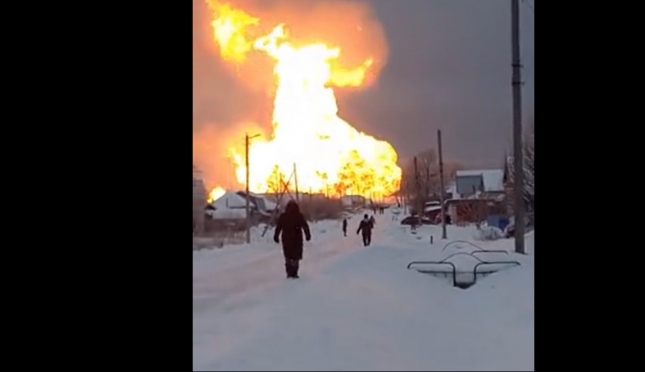 В Чувашии на магистральном газопроводе Уренгой – Помары – Ужгород произошёл взрыв