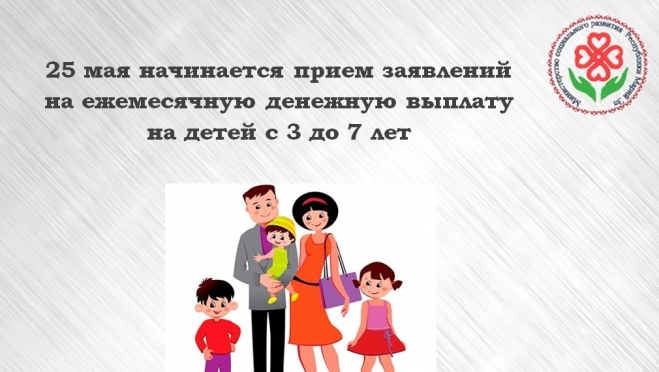 В Марий Эл начался прием заявлений на ежемесячную выплату на детей в возрасте от 3 до 7 лет