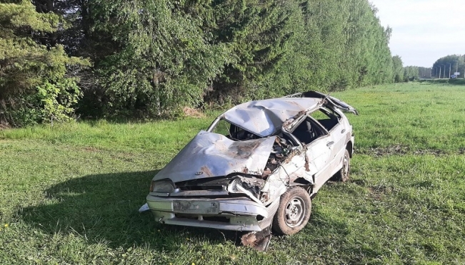 В Марий Эл водитель без прав опрокинулся в кювет