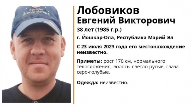 В Марий Эл ищут пропавшего в июле Евгения Лобовикова
