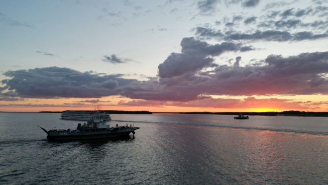 На Волге столкнулись два парома