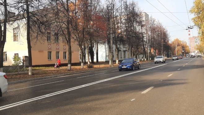 На улице Панфилова появилась новая разметка