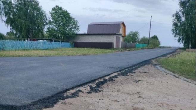 В селе Усола в Горномарийском районе завершили ремонт дороги