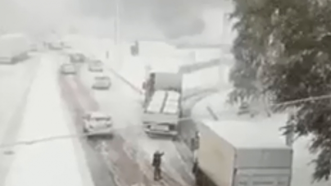 На Нижегородскую область обрушился сильный ливень и мощный снегопад