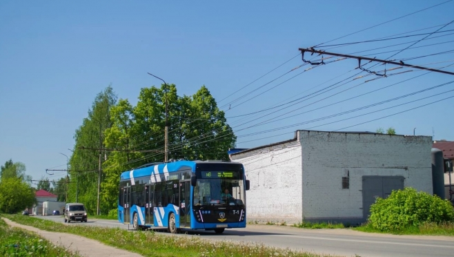 В Йошкар-Оле троллейбус с автономным ходом курсирует по маршруту №м8