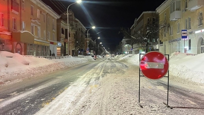 В Йошкар-Оле вечером будет перекрыта ещё одна улица из-за  уборки снега