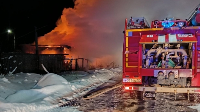 В Горномарийском районе ночью горел жилой дом