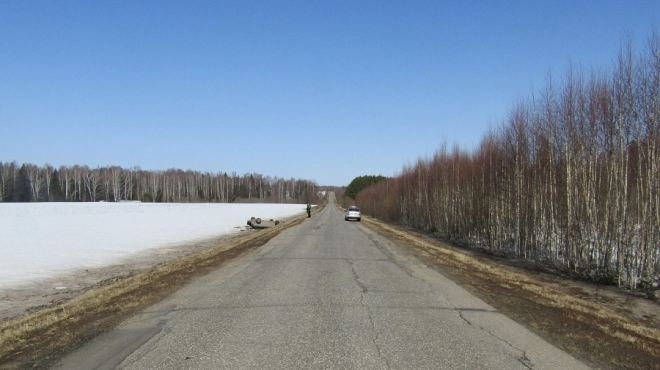 В Марий Эл автоледи на иномарке перевернулась в кювет