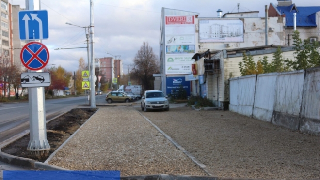 На проблемном участке улицы Мира вырисовывается новый тротуар