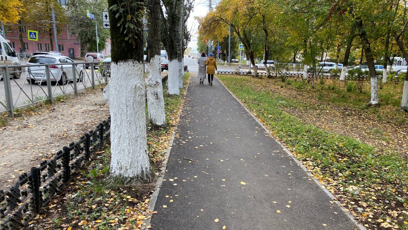 На улице Суворова в Йошкар-Оле благоустроили пешеходную зону