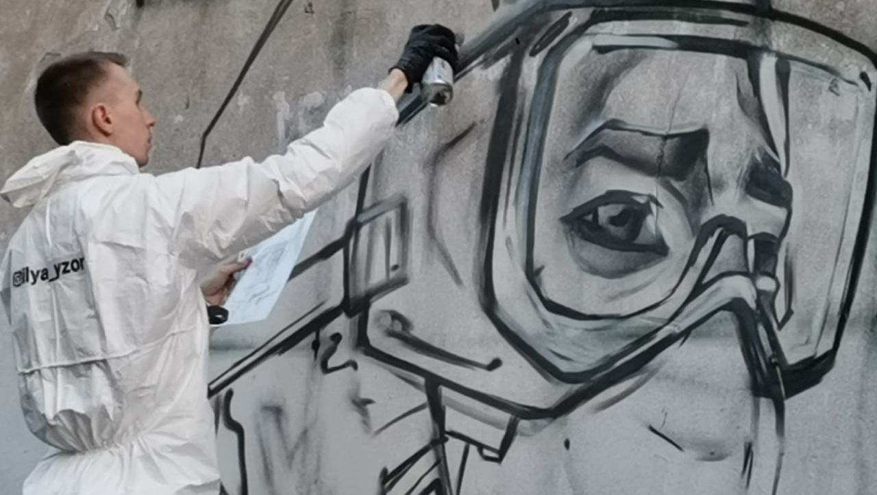 Ко Дню России в Йошкар-Оле появится граффити «Спасибо врачам»