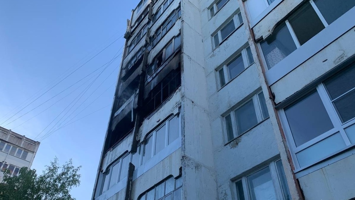 В Йошкар-Оле выгорели два балкона