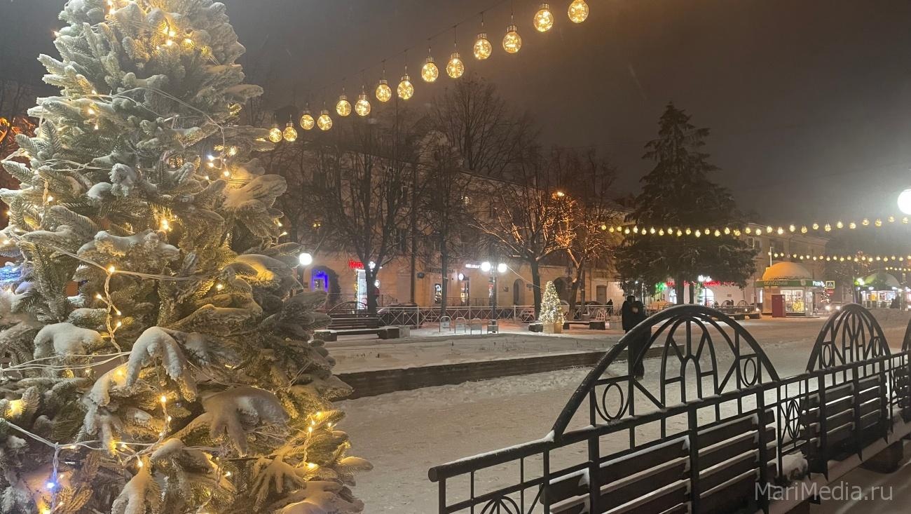 Новогодние ёлочки на бульваре Чавайна в Йошкар-Оле оказались с секретом