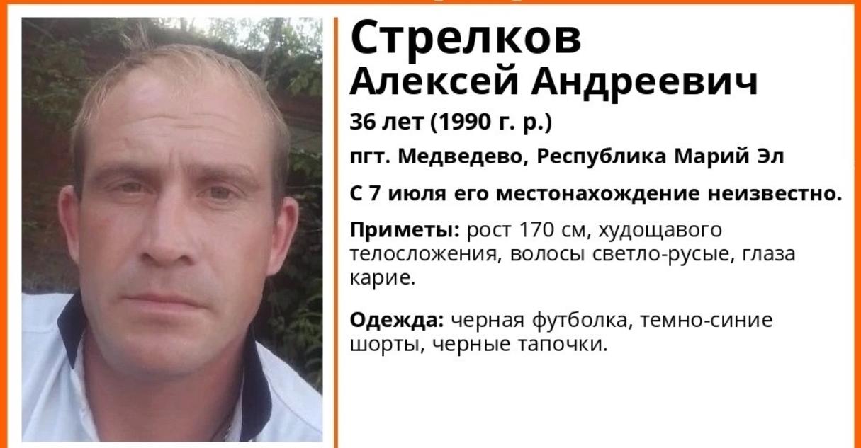 В Марий Эл почти две недели не знают, где находится 36-летний Алексей Стрелков