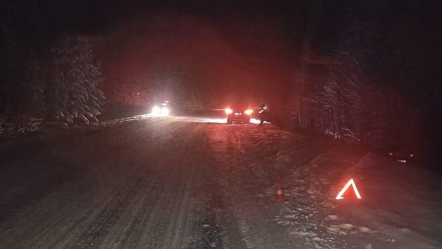 На автодороге «Кокшайск — Красногорский» женщина-водитель съехала в кювет