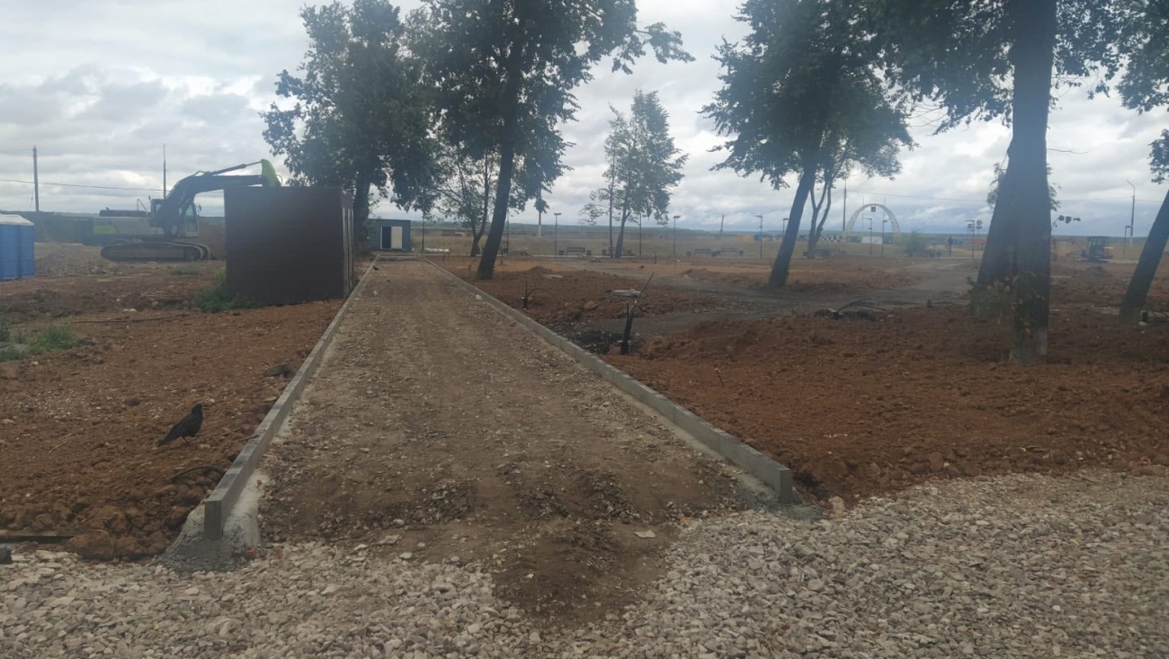 В Козьмодемьянске продолжают реконструкцию парка имени Горбунцова