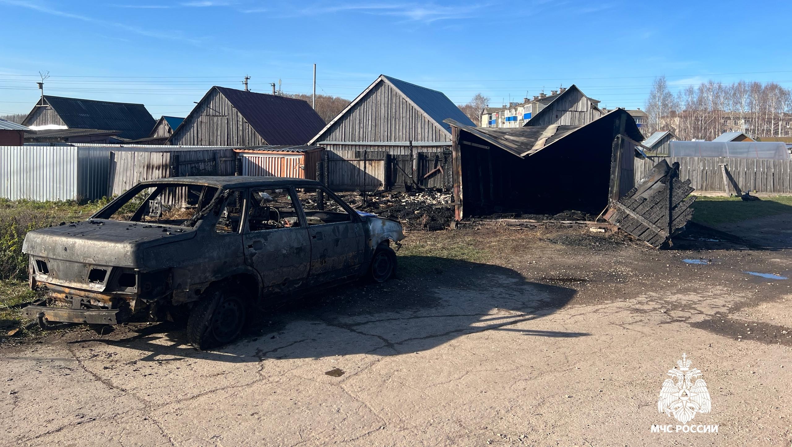 На пожаре в Советском районе погибли 17 домашних птиц и сгорел автомобиль