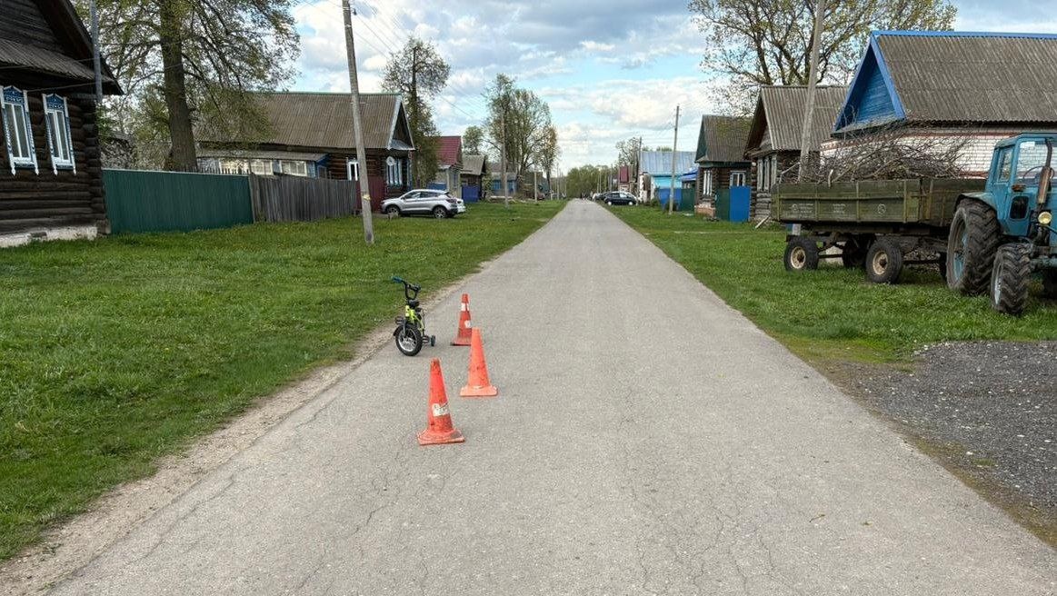 В Медведевском районе неустановленный водитель сбил маленького велосипедиста