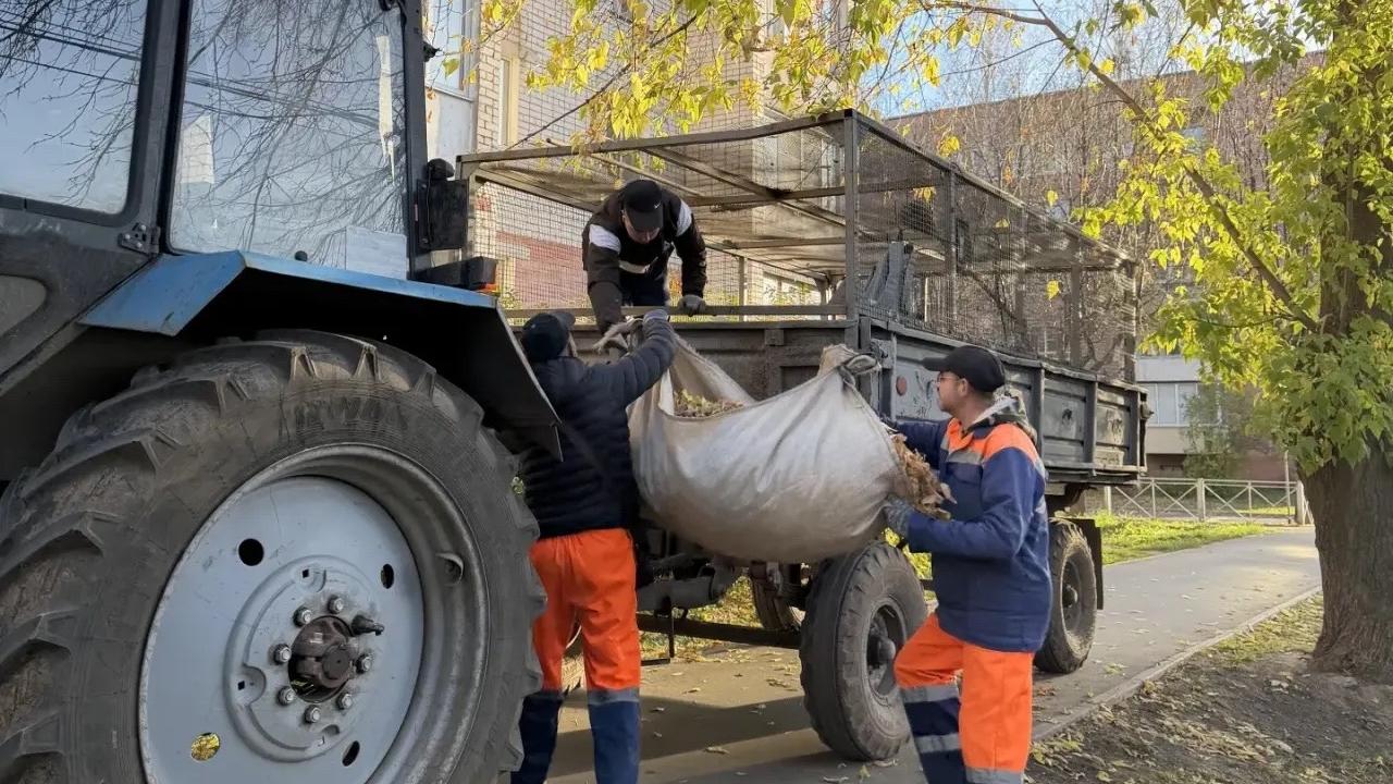 За выходные из Йошкар-Олы вывезли 300 кубов листвы и мусора