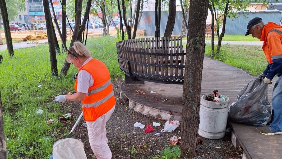 В Йошкар-Оле каждый день убирают порядка 1,5-2 тонн мусора
