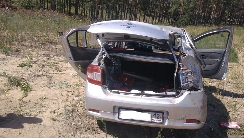 В Медведевском районе на трассе машина подрезала иномарку и скрылась