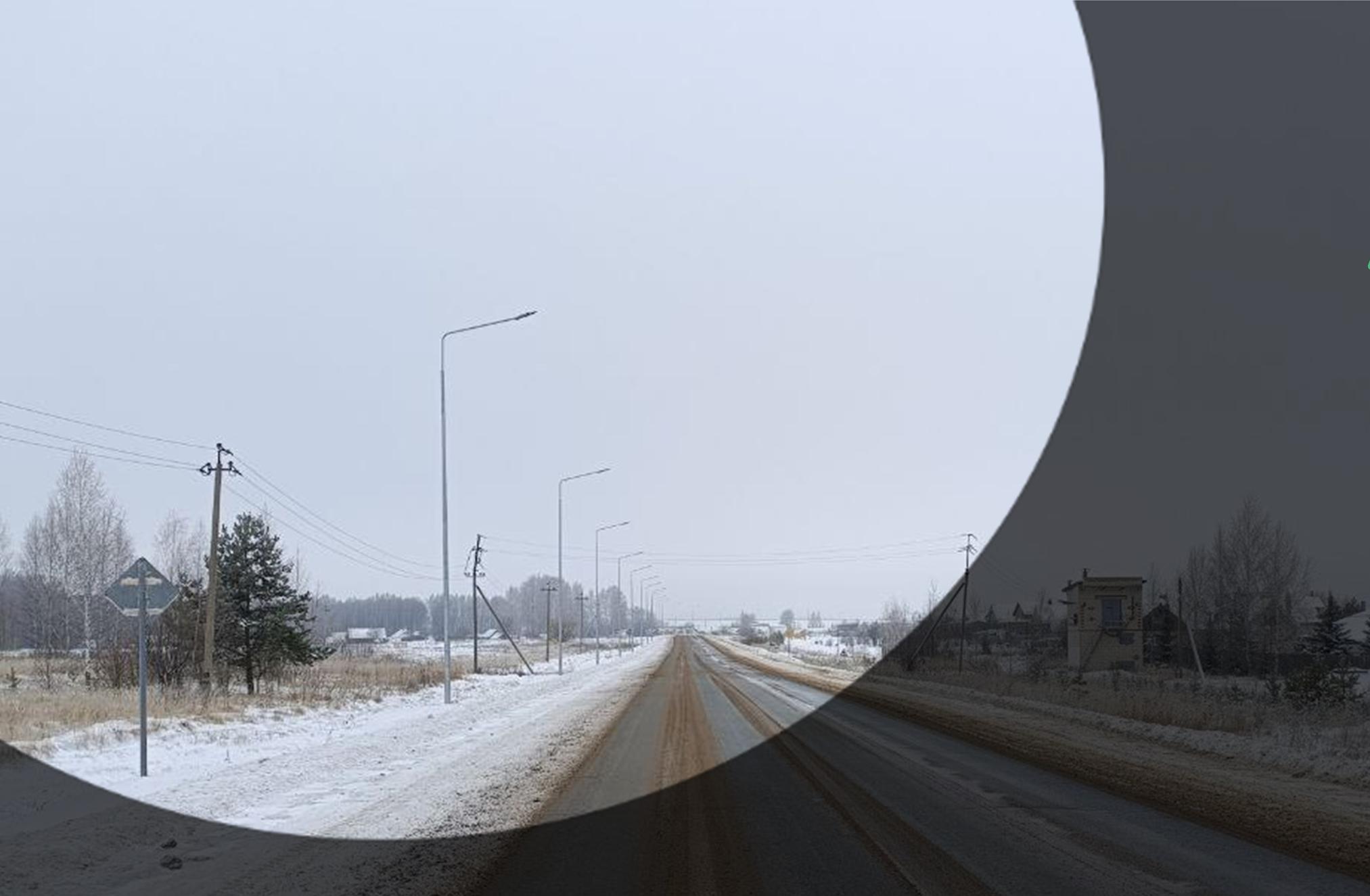 В Марий Эл подсветили всю объездную дорогу посёлка Сернур