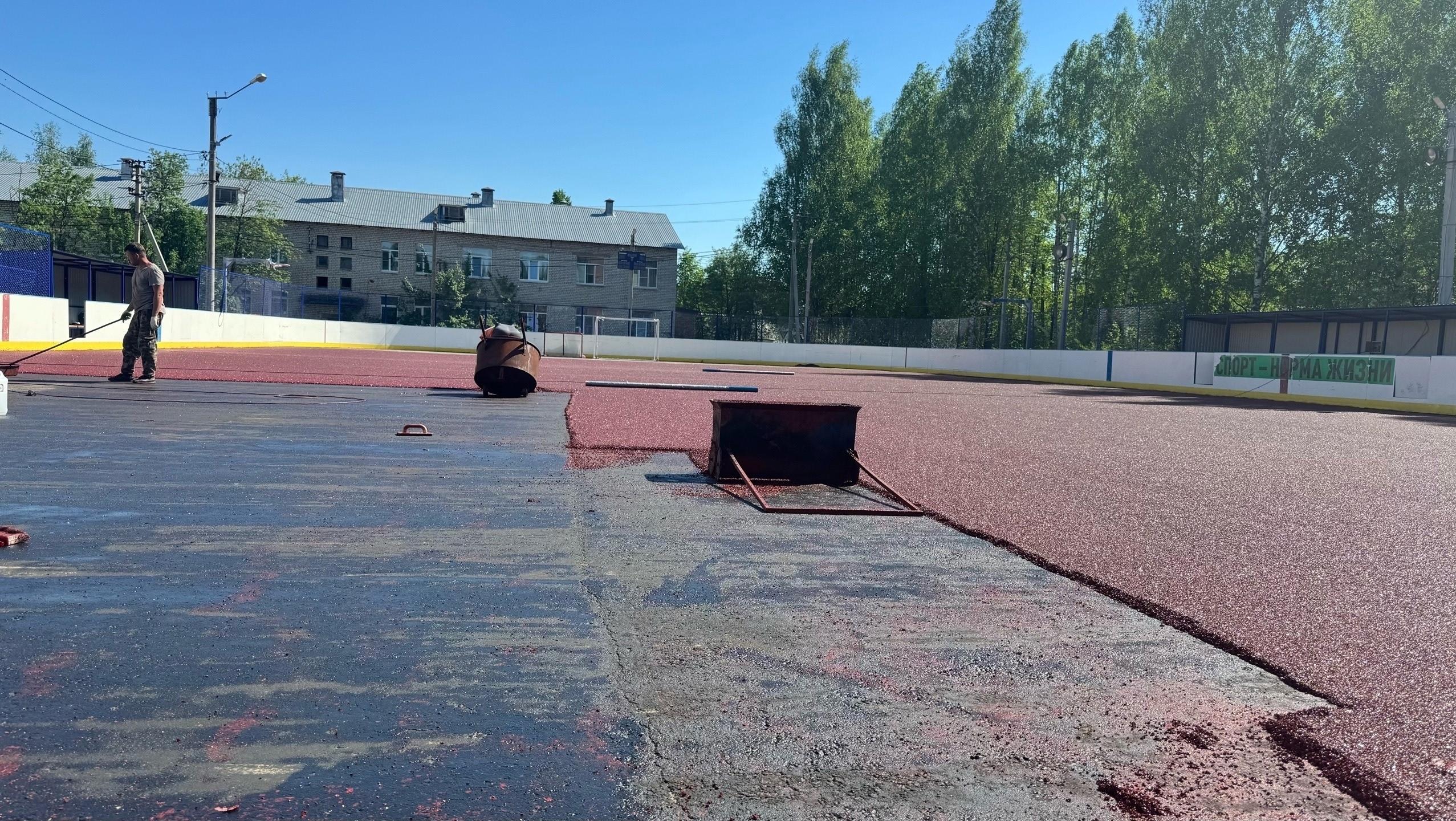 В посёлке Оршанка строят площадку под четыре вида спорта