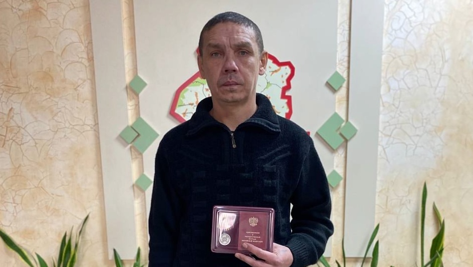 Ветерана СВО из Марий Эл наградили медалью «За храбрость» II степени