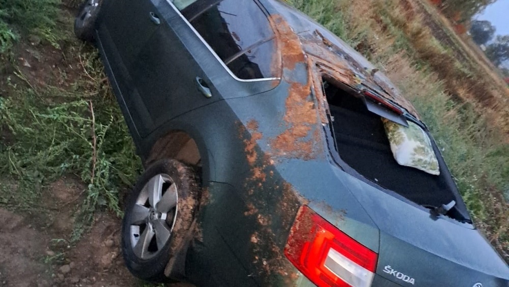 Ночью на сельской дороге в Советском районе иномарка перевернулась в кювет