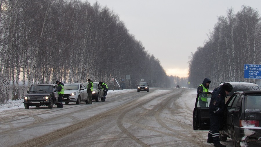 В Горномарийском районе начались массовые проверки автотранспорта