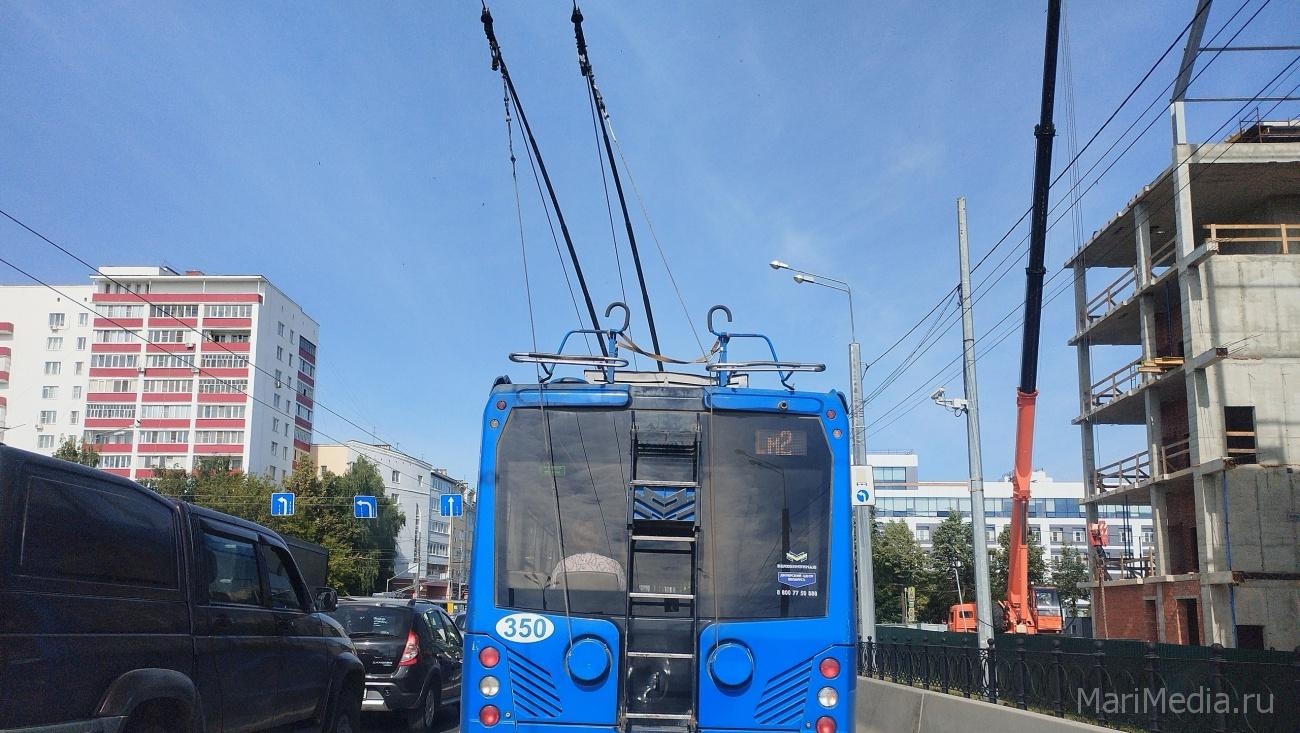В Йошкар-Оле из-за обрыва контактной сети троллейбусы №2 и №3 ходят по новой схеме