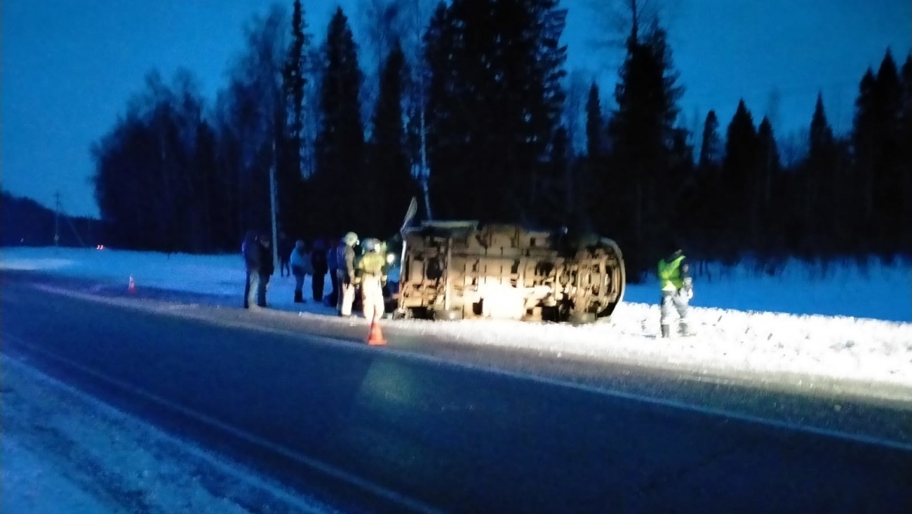 На трассе «Вятка» опрокинулась «Газель»