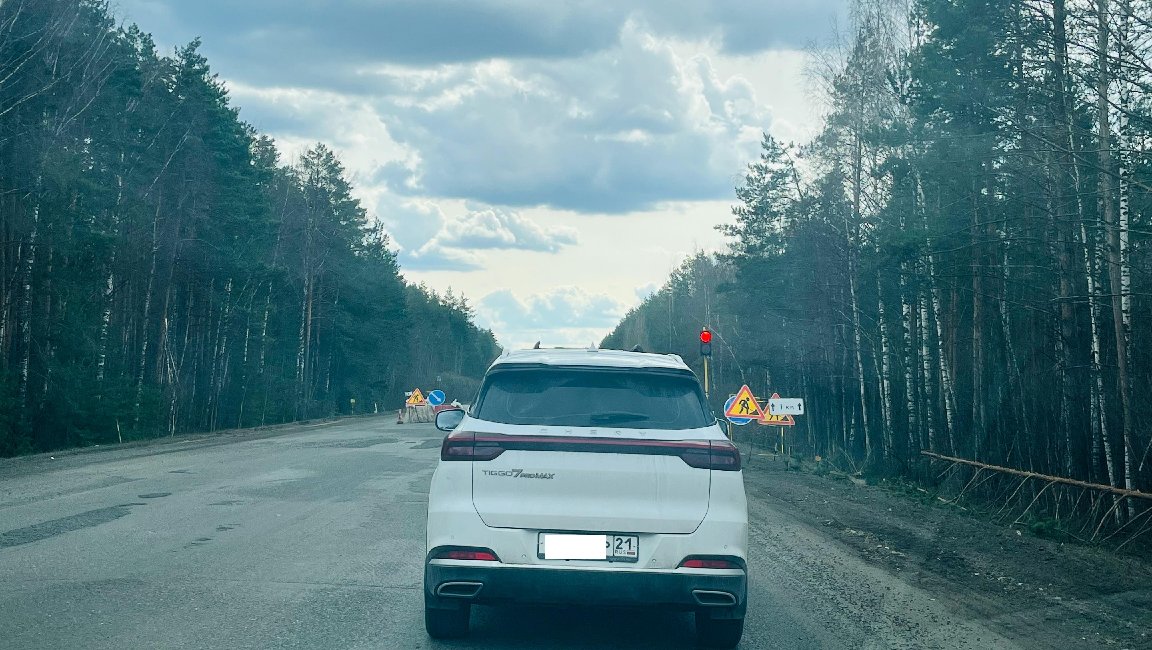 В Марий Эл на Кокшайском тракте пробки — ведутся дорожные работы