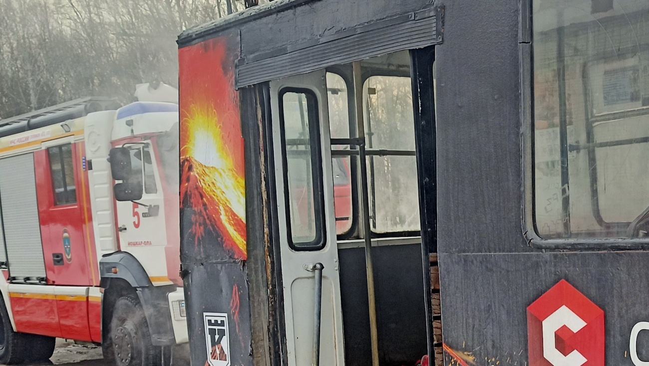 В Йошкар-Оле задымился троллейбус