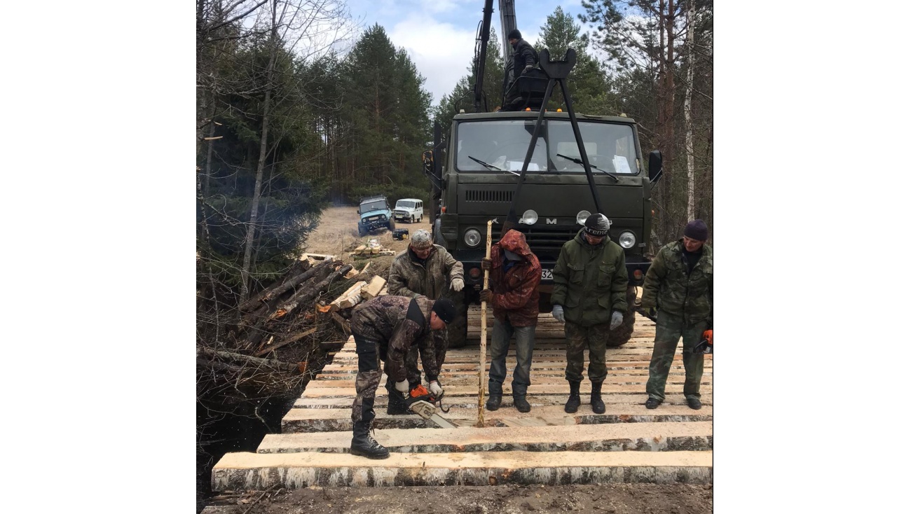 В лесах Марий Эл строят мосты