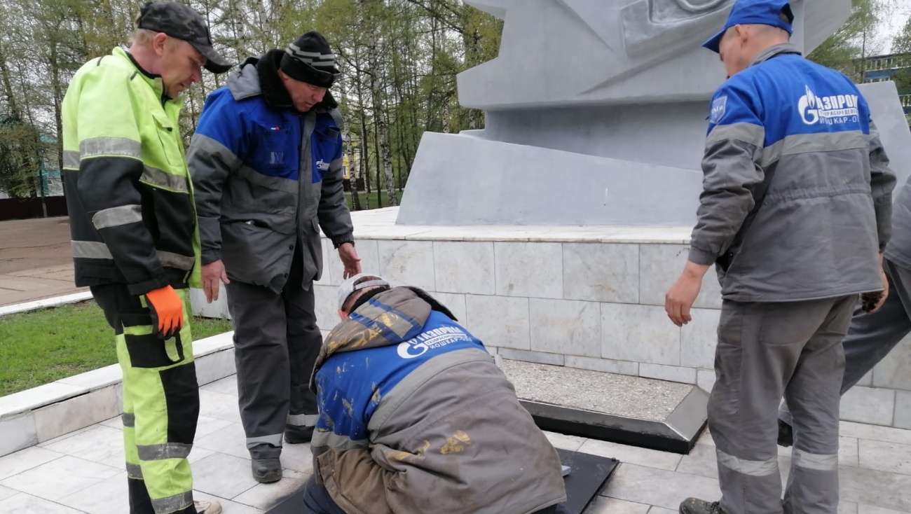 Вечный огонь ко Дню Победы подготовлен в городе Волжске Республики Марий Эл
