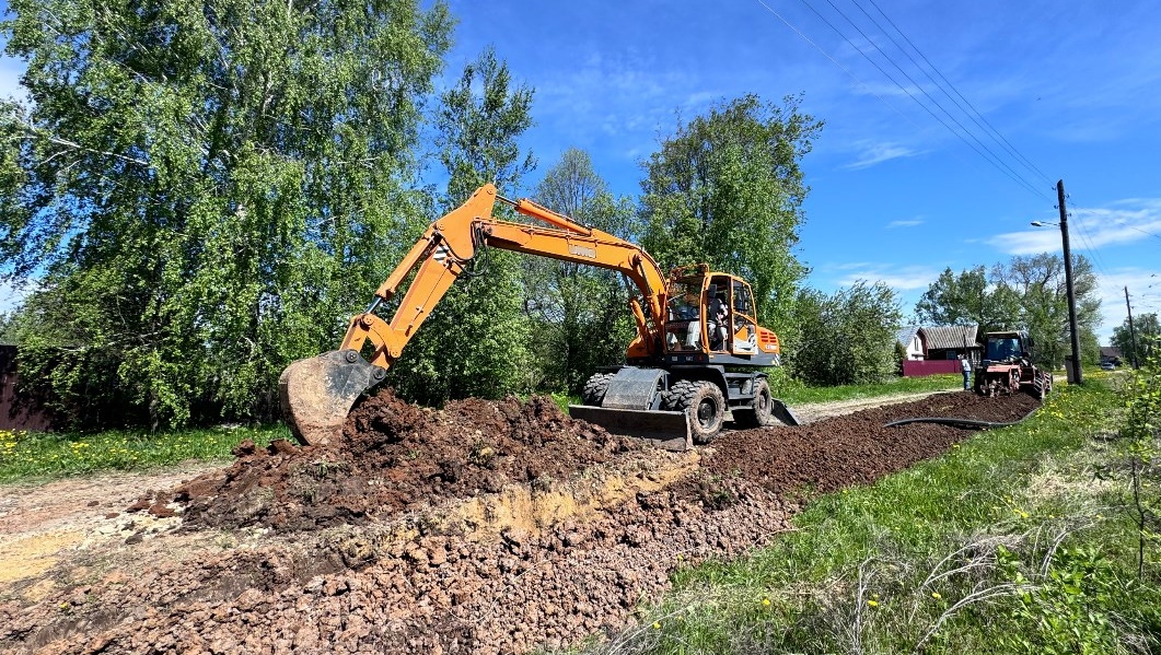 В деревне Бахтиарово Медведевского района началось   строительство газовых сетей