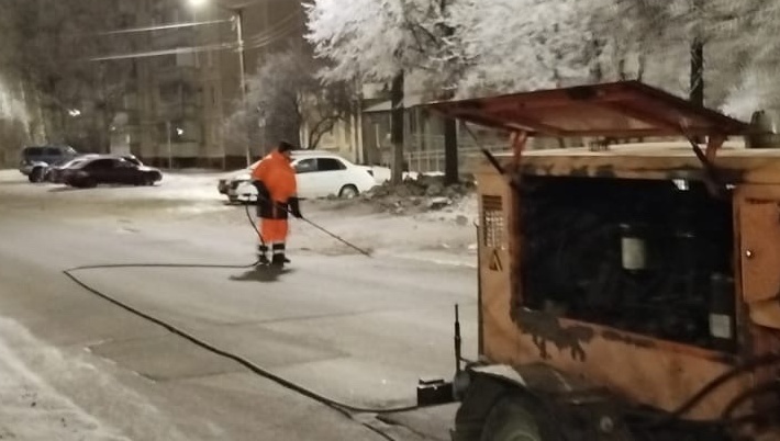 По ночам в Йошкар-Оле проводят ямочный ремонт дорог